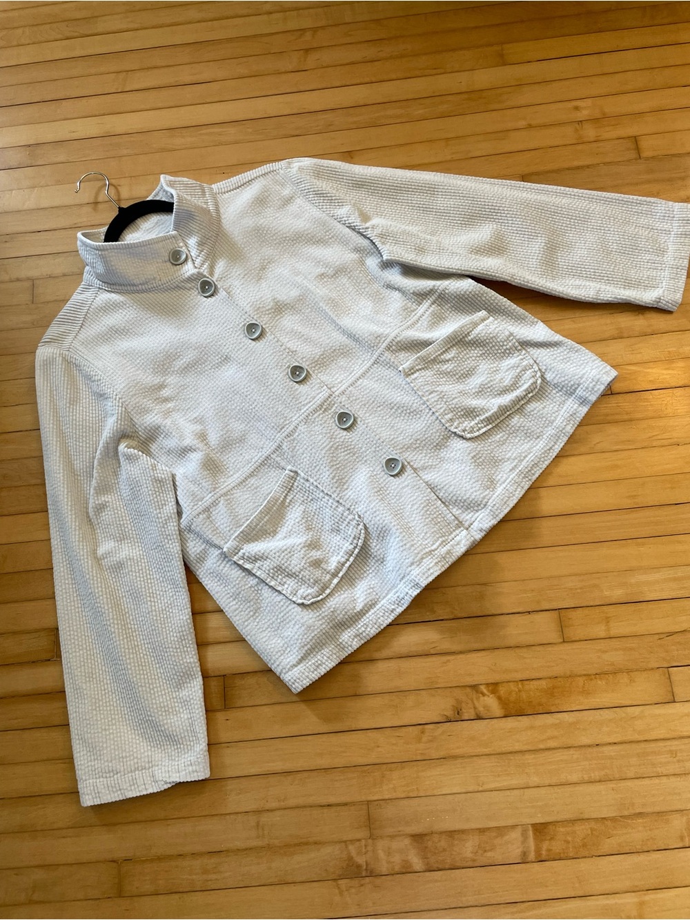 HABITAT Corduroy Button Front Swing Jacket Funnel Neck Utility Lagenlook Cotton